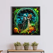 The Nightmare Before Christmas Halloween Plants 40*40CM(Canvas) Full Round  Drill Diamond Painting