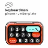  Car Temporary Parking Card Keyboard Car Phone Number Plate Auto Temporary Stop Sign Auto Interior Decoration Creative Car Acessories