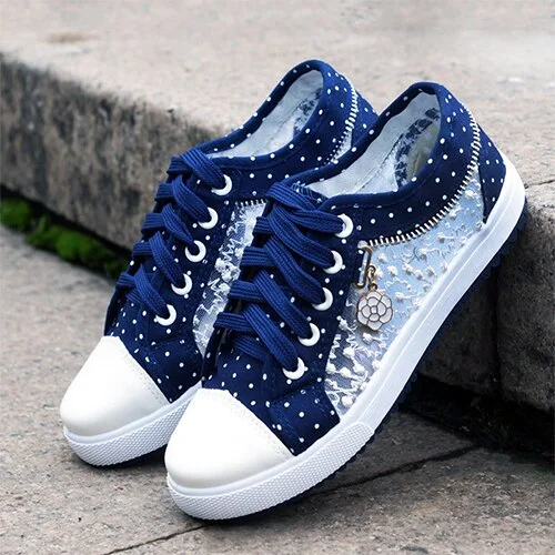2021 Women Lace-up Canvas Flats Woman Lace Vulcanized Female Summer Casual Breathable Sneakers Ladies Fashion Shoes Dropshipping