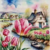 (Multi-Style) Flower-11CT Stamped Cross Stitch 50*50cm/19.69*19.69in