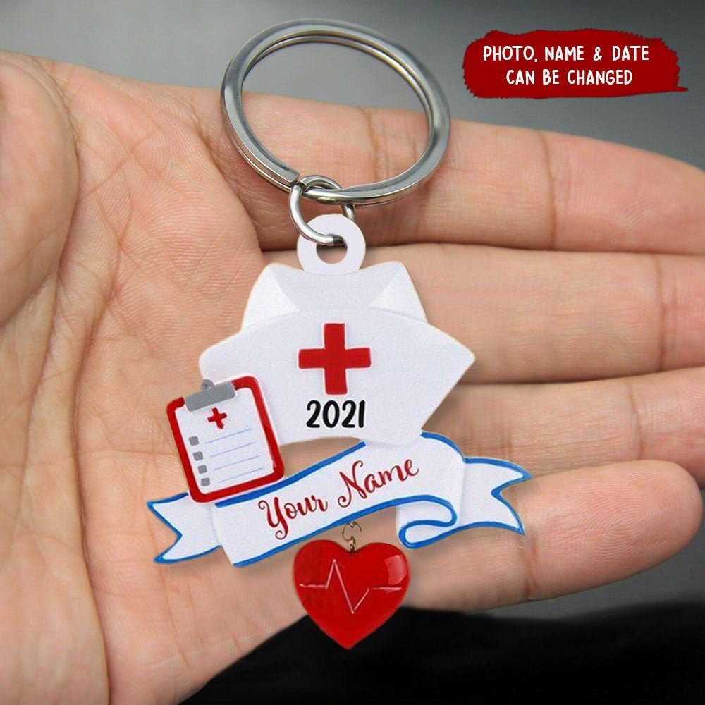 Vangogifts Personalized Nurse Keychain | Gift for nurse Acrylic | Nurses Day Gifts | Gifts for Doctors and Nurses Friends