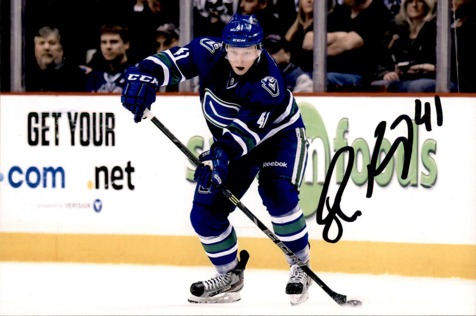 Ronalds Kenins SIGNED 4x6 Photo Poster painting VANCOUVER CANUCKS #6