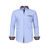 Men's Colorblock Plaid Collar Casual Super Stretch Shirt