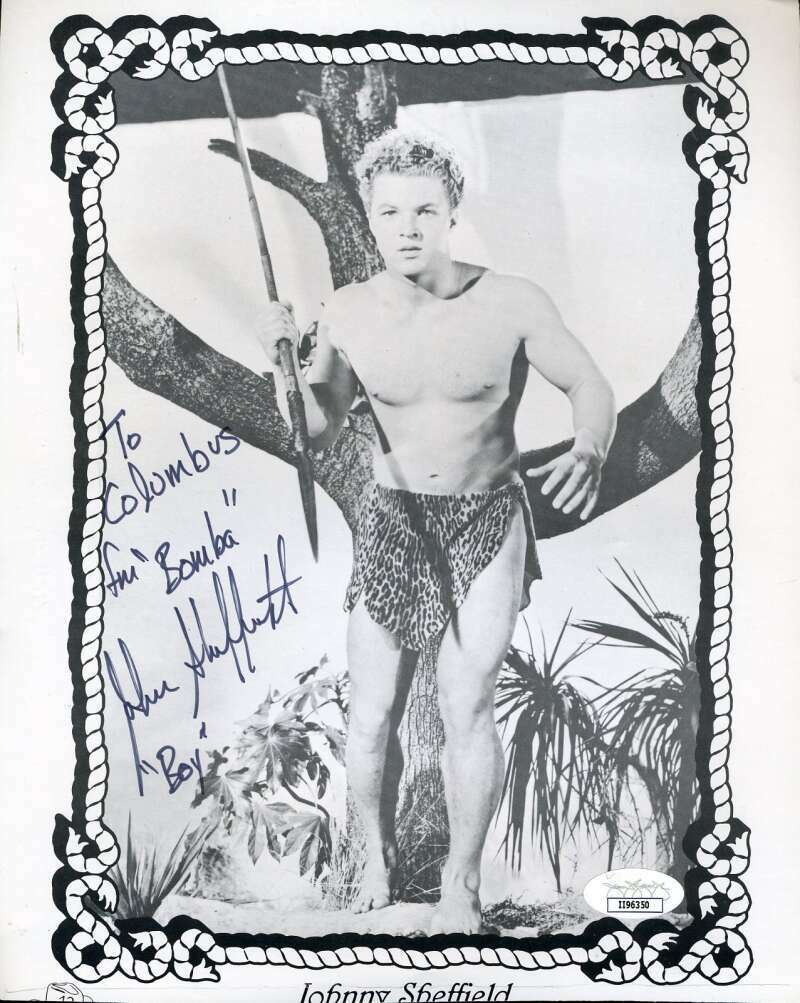 Johnny Sheffield Peggy Moran JSA Coa Signed 8x10 Tarzan Photo Poster painting Autograph