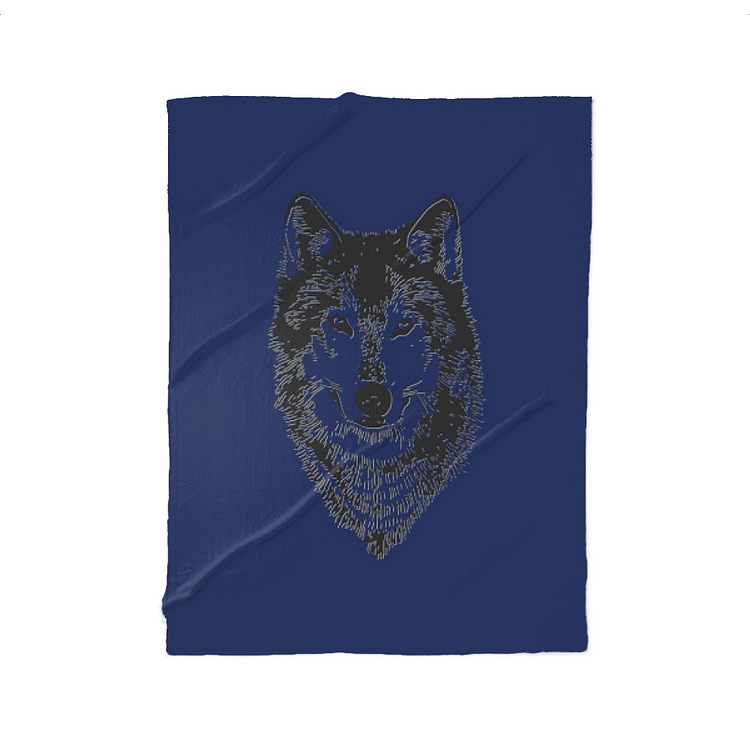 Timber Wolf Dog, Wolf Fleece Blanket