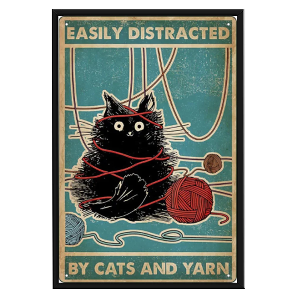 11CT Full Stamped Cross Stitch - Cat(Canvas|40*55CM)