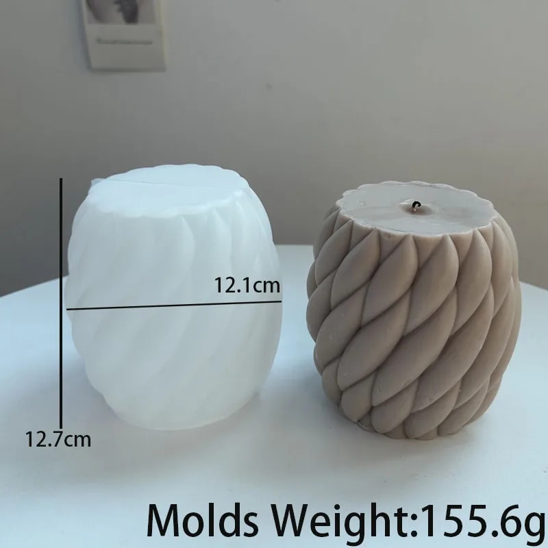 3D Rotating Raindrops Silicone Candle Mold DIY Art Abstract Crafts Scented Candles Soap Molds Making Plaster Resin Casting Molds