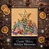 (25x25cm)DIY Pearl Painting Xmas Framed Handmade Pearl Material Art Kit Living Room Decor