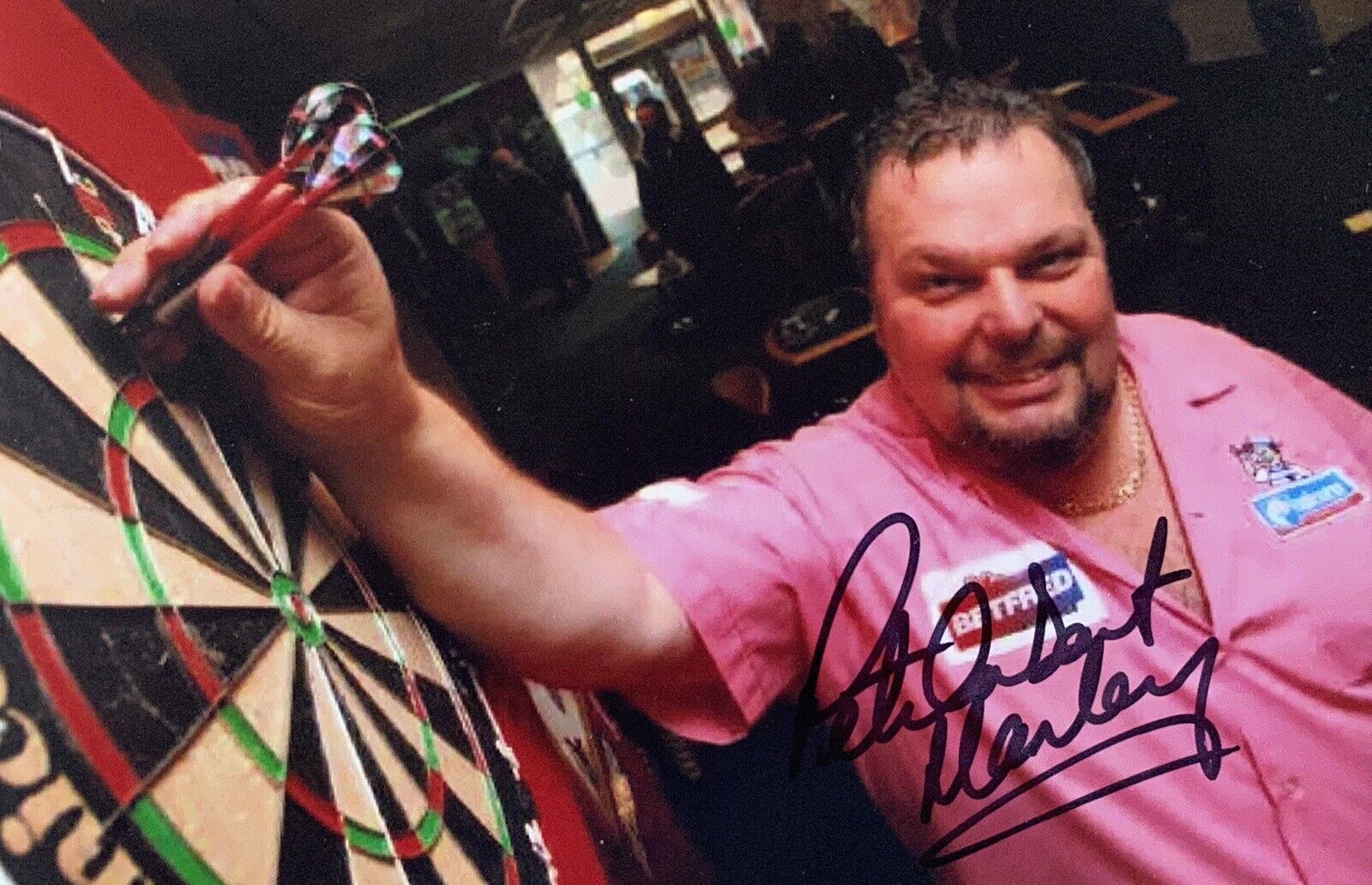 Peter Manley Genuine Hand Signed 6X4 Darts Photo Poster painting 4