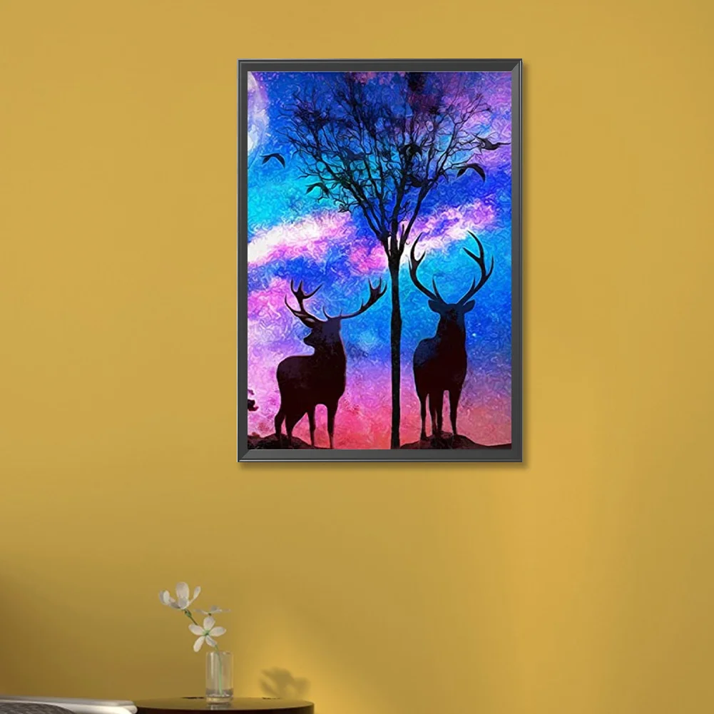 Full Round Diamond Painting 35*50cm - Elk