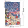 Diamond Painting -DIY Round Drill Independence Day Happy Fireworks(60*40CM)