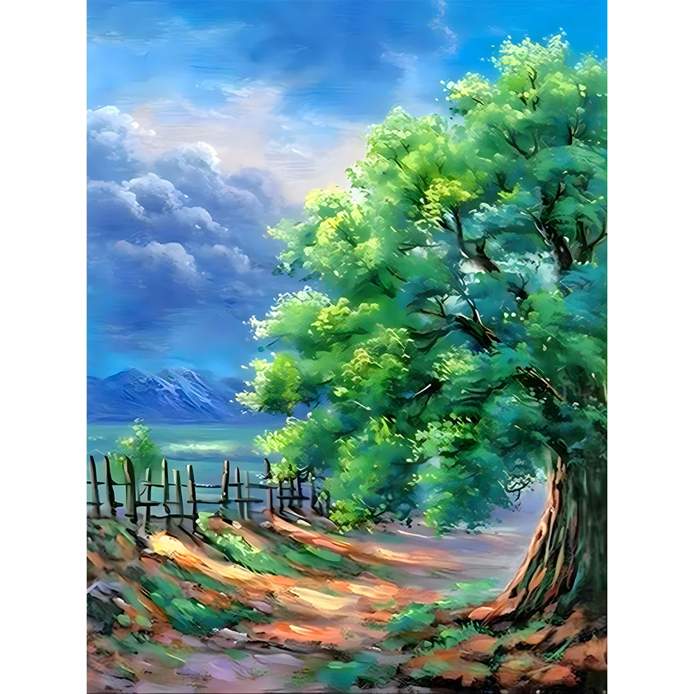 4pcs Diamond Painting - Full Round Drill - Four Seasons Tree(Canvas|30*40cm)