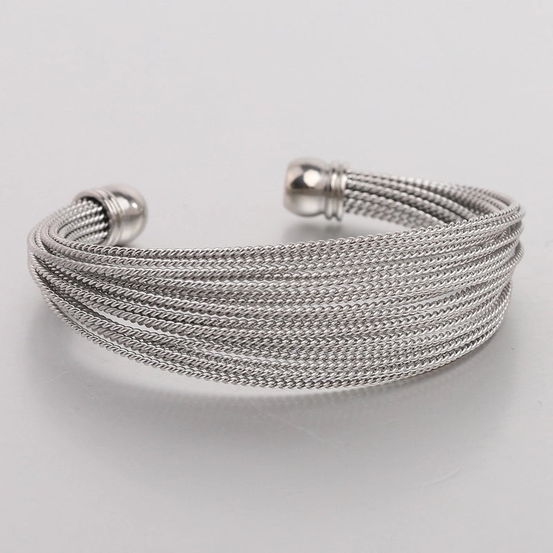 Stainless Steel Minimalist Solid Color Plating Bangle