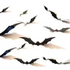 12 pièces Autocollant mural chauve-souris effrayantes d'Halloween