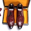 Men's Business Casual Crocodile Leather Shoes
