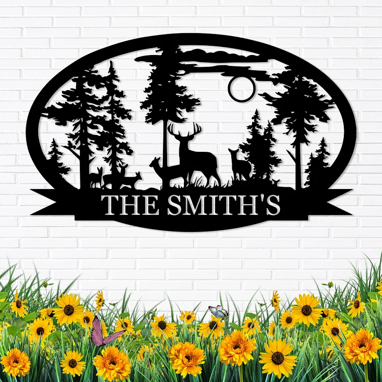 Personalized Metal Wedding Signs for Couples 2024, Monogram Metal Sign with Couples Name and Date, Outdoor Wall Art for Family Name, Metal Wall Art Home Decor, Anniversary Wedding Gift