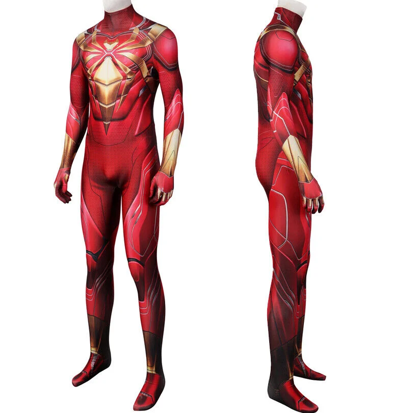 Iron Spider Man Suit Adult Real Spider Armor Bodysuit