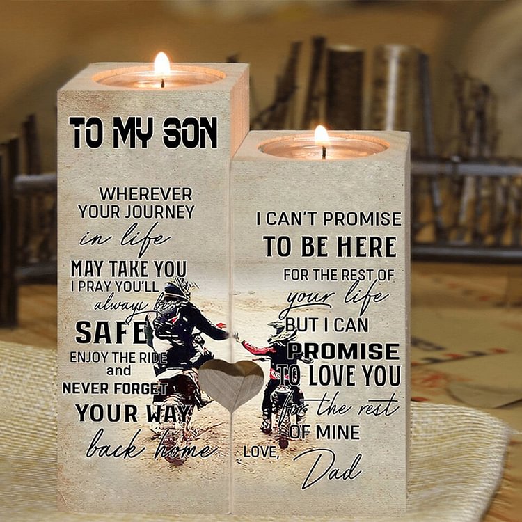To My Son -  Never Forget Your Way Back Home - Candle Holder