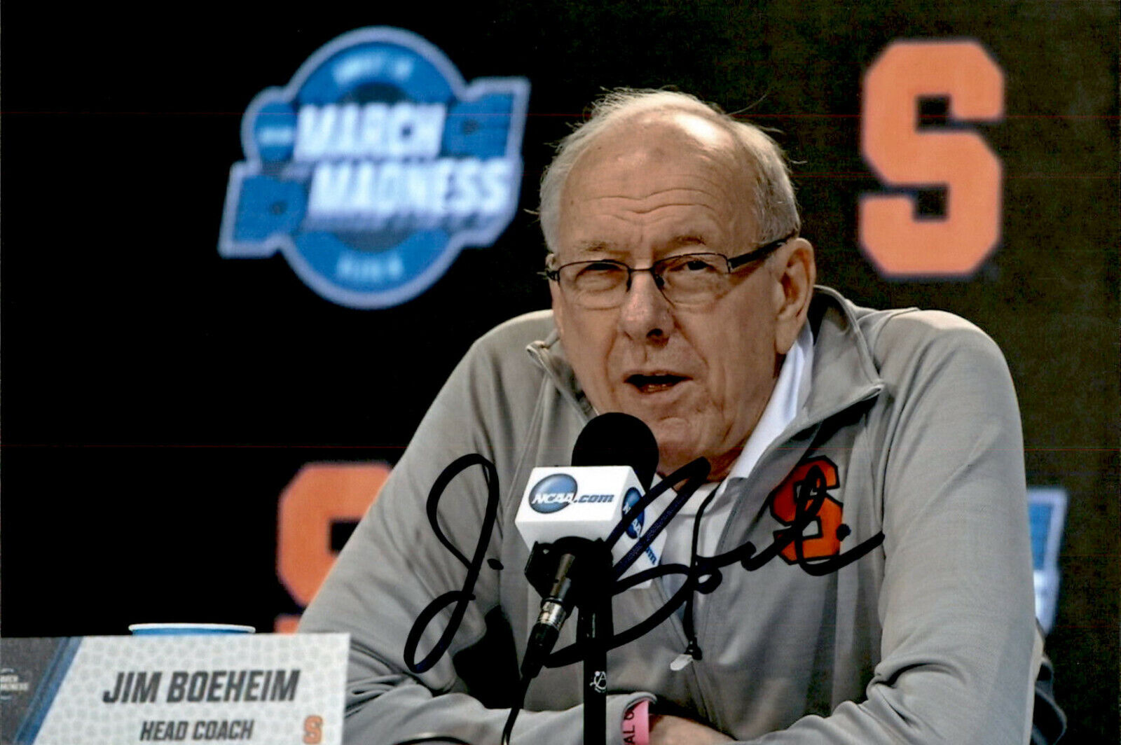 Jim Boeheim SIGNED autographed 4x6 Photo Poster painting SYRACUS ORANGE BASKETBALL COACH #2