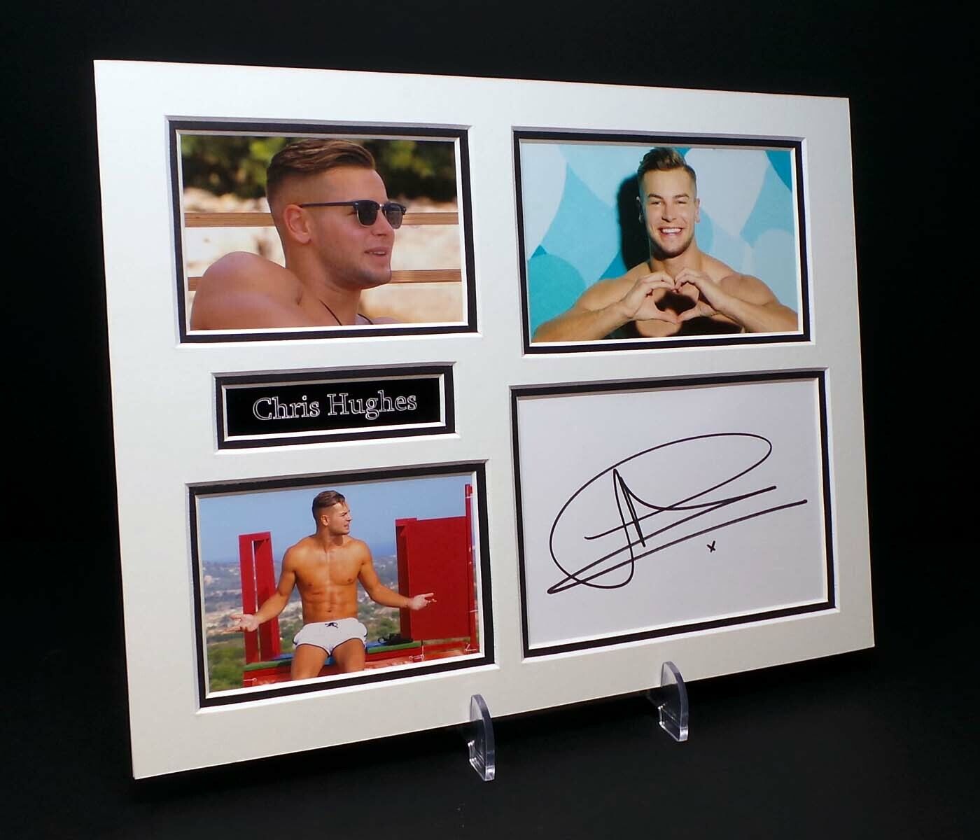 Chris HUGHES Signed Mounted Photo Poster painting Display 1 AFTAL RD COA TV Star Love Island