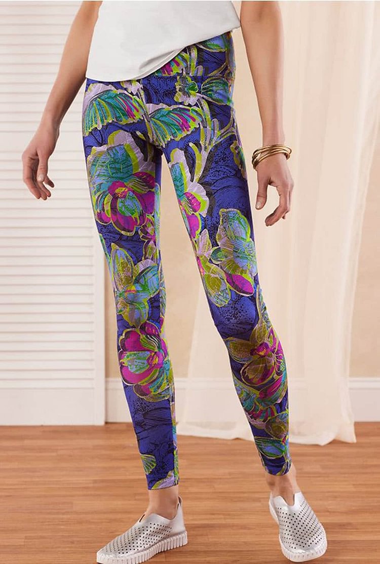 Women's Floral Print Cropped Leggings