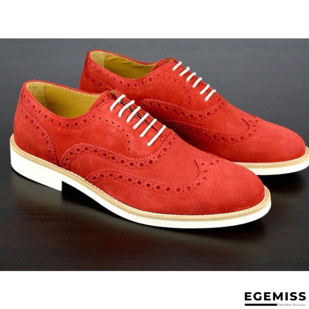 Men's Fashion Brogue Carved Suede Shoes | EGEMISS