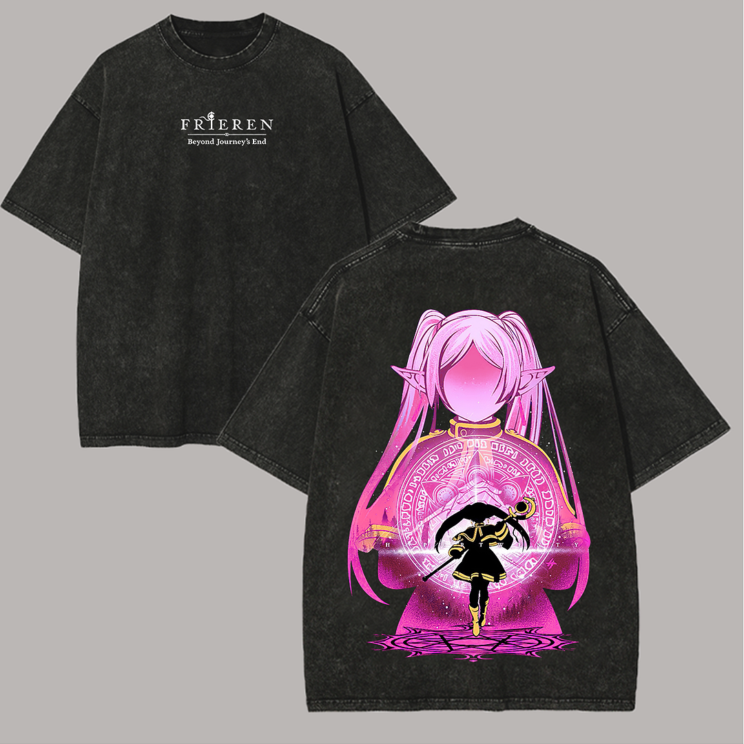 Frieren: Beyond Journey's End Printed Unisex Washed T-Shirt