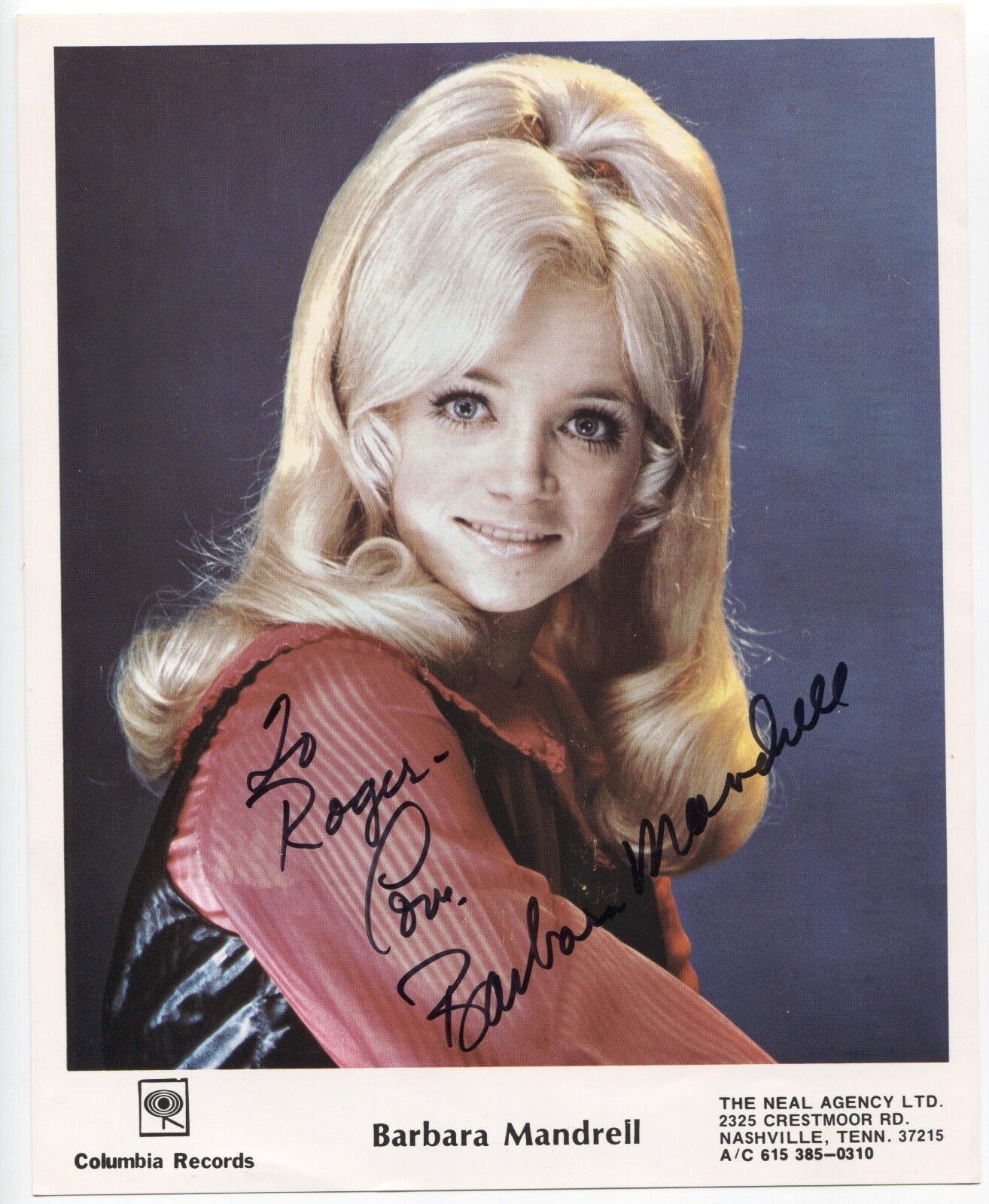 Barbara Mandrell Signed 8x10 Promo Photo Poster painting Autographed Signature Country Singer