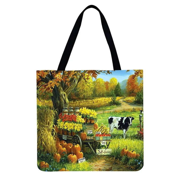 Farm Animals - Linen Tote Bag