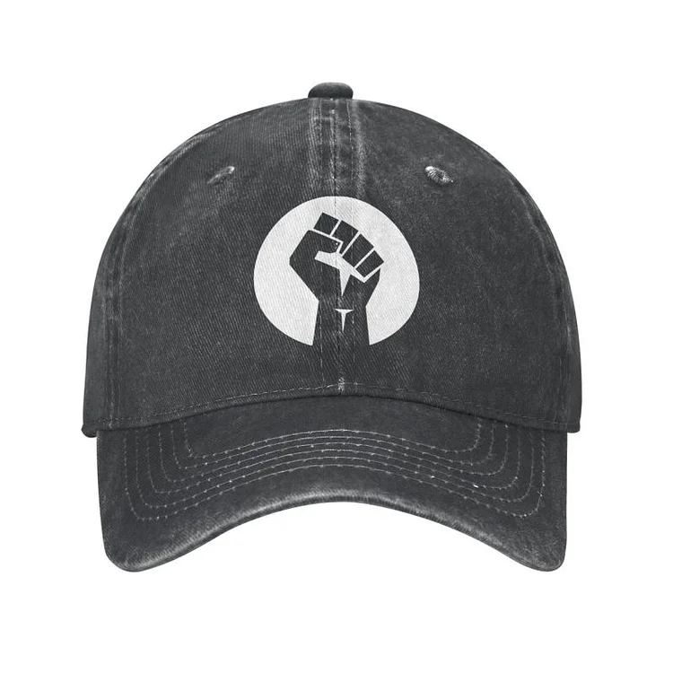 Cotton Black Fist Baseball Cap Men Women Custom Adjustable Unisex Dad Hat Outdoor