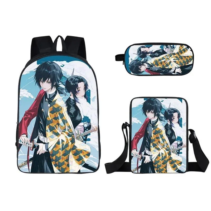 Buzzdaisy Demon Slayer Kimetsu no Yaiba Kamado Nezuko #14 3pcs Set School Bag Backpack Lunch Box Book Pencil Bags