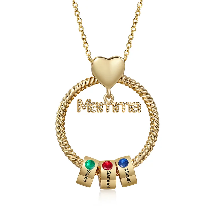 JMIMO - Collana Per Nipote, Regalo Per Nonno/nonna, Con Incisione
