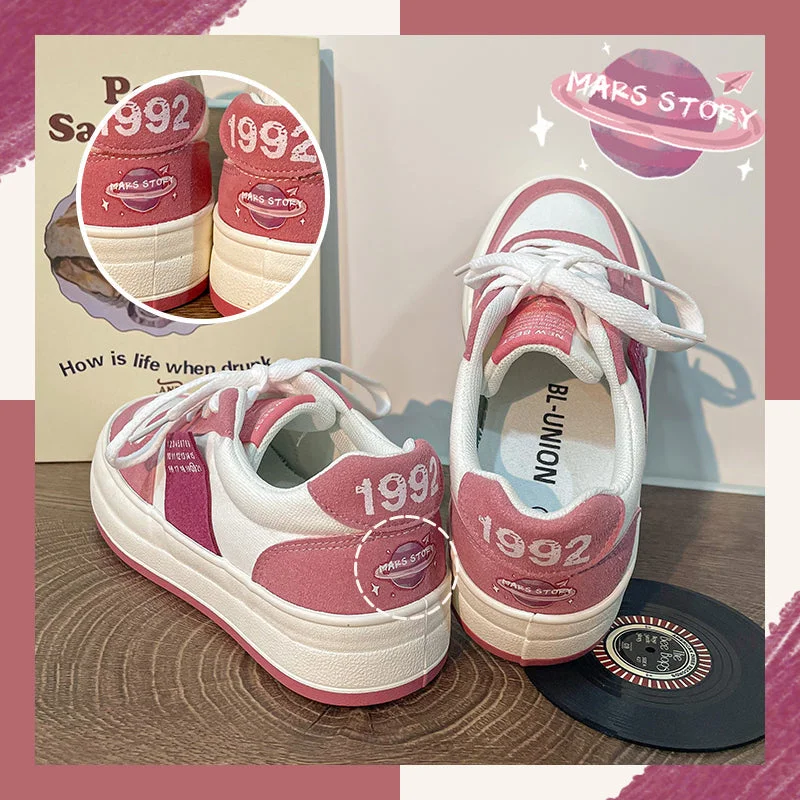 Ulzzang Pink Mars Sneakers BE962