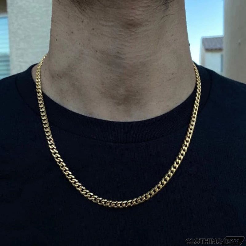 New Classic Men's Gold Chain Only Necklaces Width 3 To 7mm