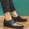 Men Brogue Microfiber Leather Business Casual Dress Shoes -Dress Shoes