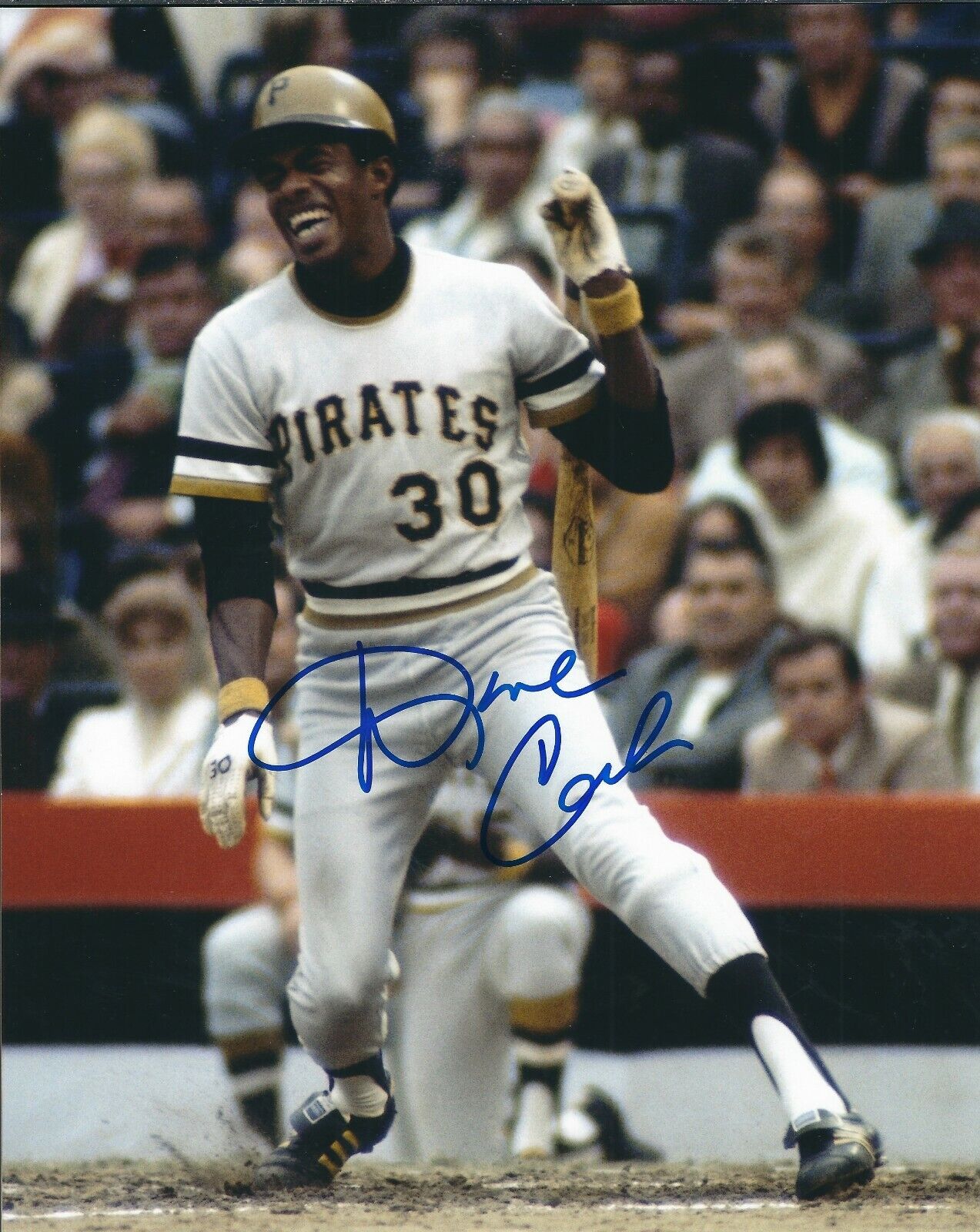 Autographed DAVE CASH 8x10 Pittsburgh Pirates Photo Poster painting w/ Show Ticket