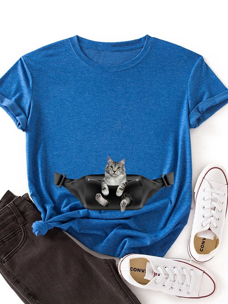 Bestdealfriday Cat Maine Coon Fanny Pack 3D Graphic Tee
