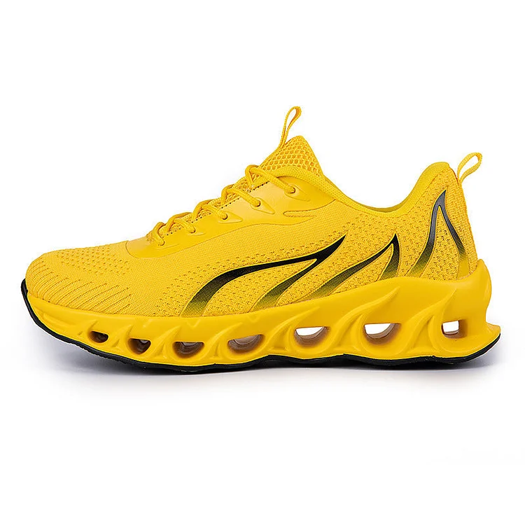 Large size sneakers breathable fly woven light running shoes