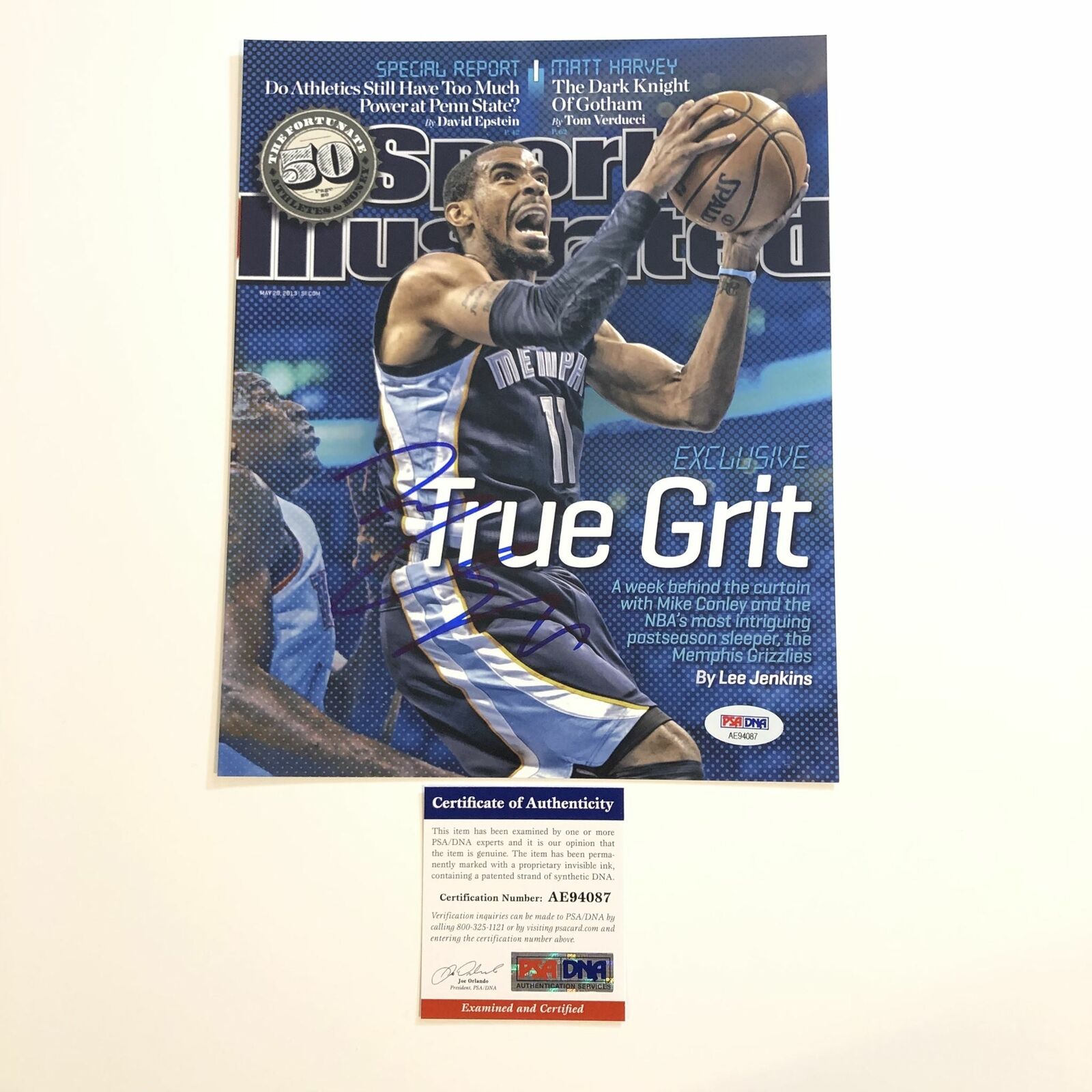 Mike Conley signed 8x10 Photo Poster painting PSA/DNA Memphis Grizzlies Autographed