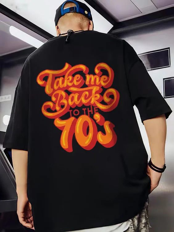 TAKE ME BACK TO THE 70'S Printing Casual Men's T-shirt