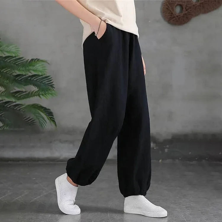 VChics Vintage Oversize Elastic Waist Comfy Pants