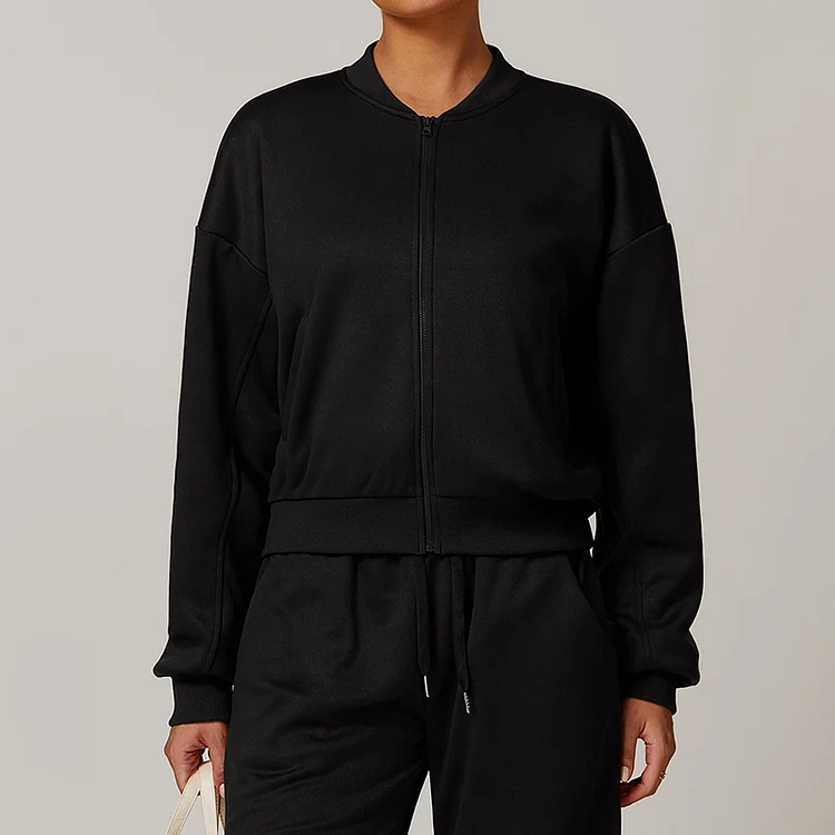 PASUXI Womens Zip Up Sweatshirts Jackets Long Sleeve Casual Loose Outwear with Pockets huanwei