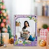 Floral Special Shape Diamond Painting Photo Frame Home Decor (Flower Purple)