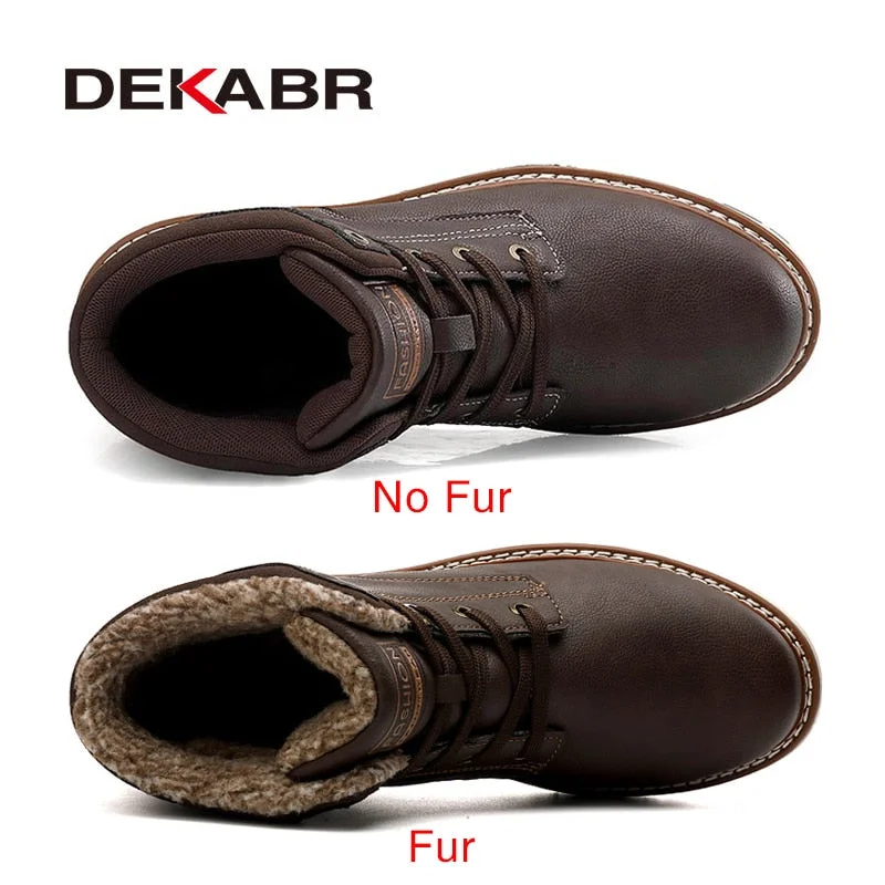 DEKABR 2021 New Snow Boots Protective and Wear-resistant Sole Man Boots Warm and Comfortable Winter Walking Boots Big Size 39-46