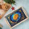 Plateau alimentaire tournesol de nuit en bois-vaisselle bricolage