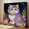 Cat Art Diamond Painting Kit for Adults Home Decor 25x25cm With Frame