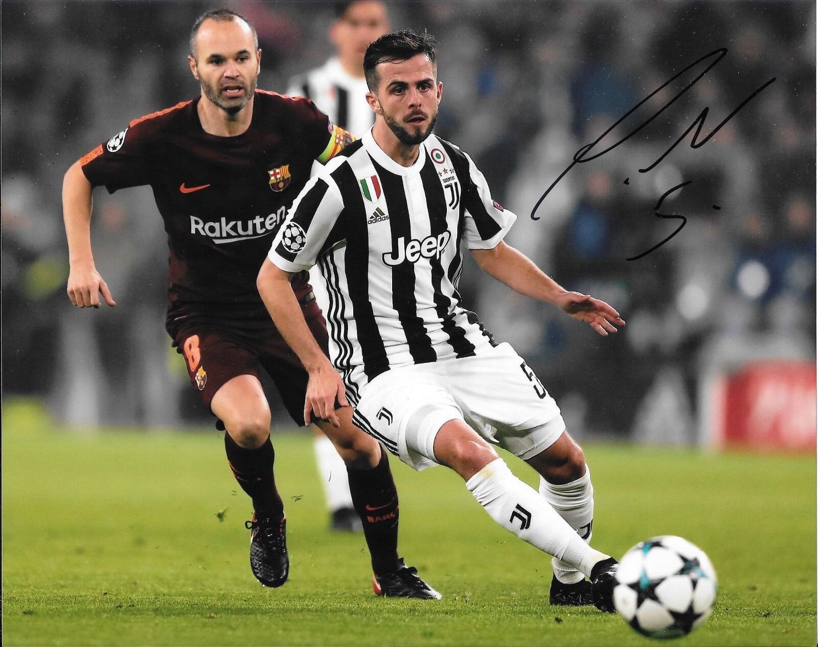 BOSNIA & HERZEGOVINA MIRALEM PJANIC HAND SIGNED JUVENTUS 8X10 Photo Poster painting W/COA