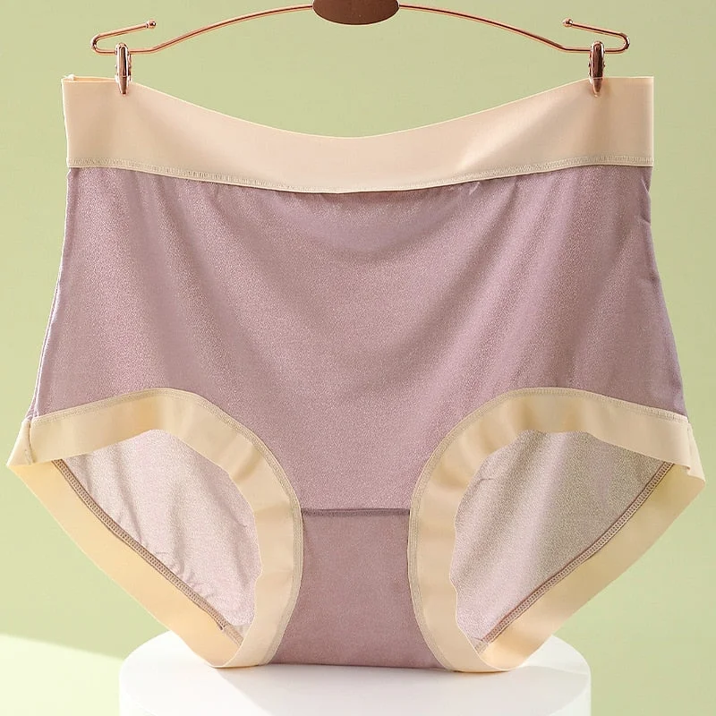 New style Women's Underwear Sexy Solid Color Panties Plus Size Fashion Seamless Comfort Underpants High Waist Seamless Briefs