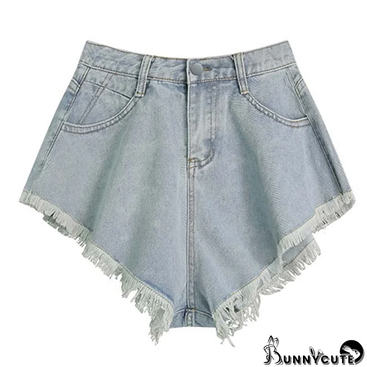 High Waist Lace Undershorts Denim Shorts