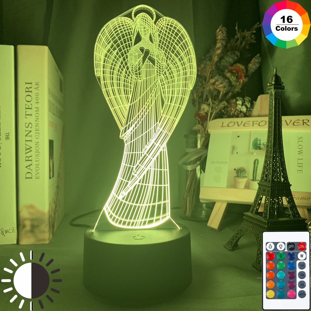 

Angel Figure - LED Night Light, 16 color with remote, 501 Original
